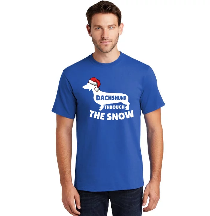 Christmas Dashing Through The Snow Dachshund Gift Tall T-Shirt