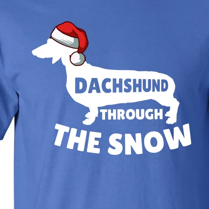 Christmas Dashing Through The Snow Dachshund Gift Tall T-Shirt