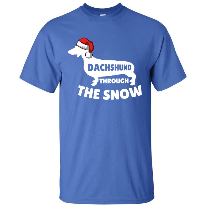 Christmas Dashing Through The Snow Dachshund Gift Tall T-Shirt