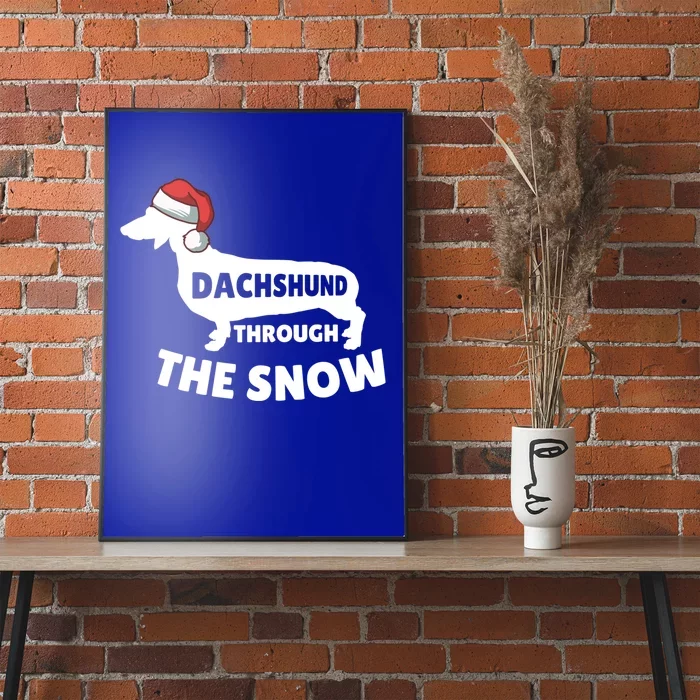 Christmas Dashing Through The Snow Dachshund Gift Poster