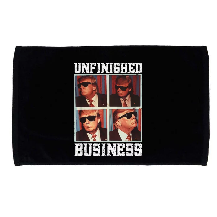 Cool Donald Trump Returns Second Term Unfinished Business Microfiber Hand Towel