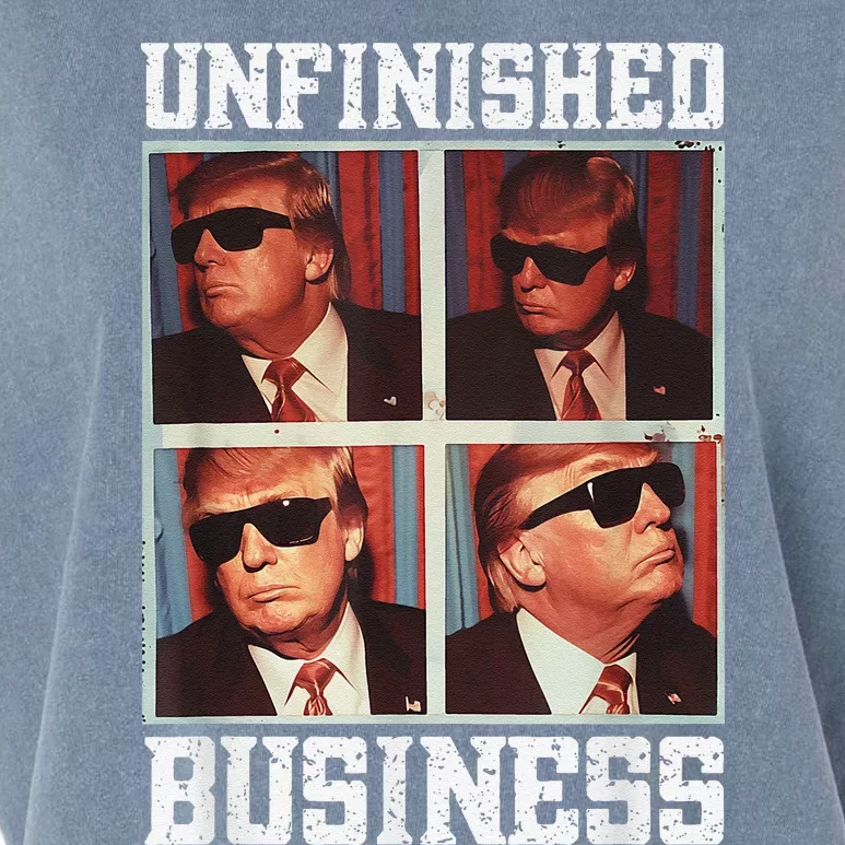 Cool Donald Trump Returns Second Term Unfinished Business Garment-Dyed Women's Muscle Tee