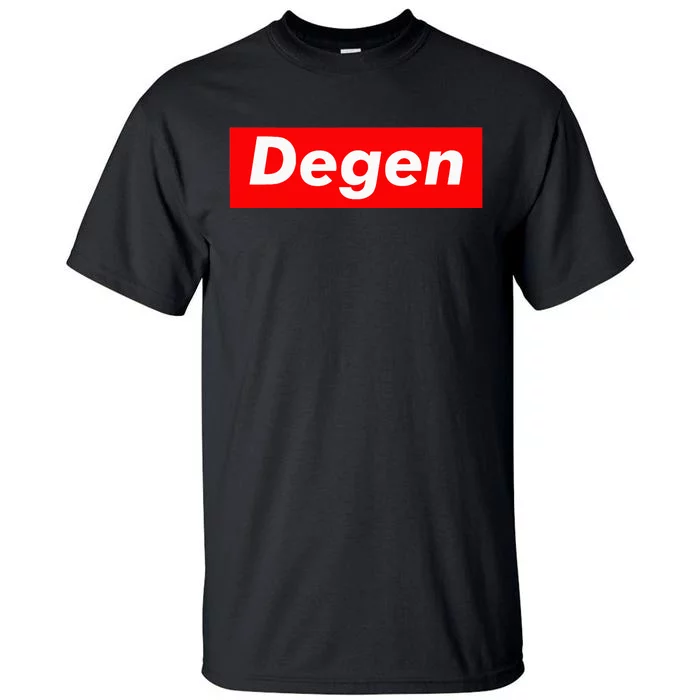 Cryptocurrency Day Trader Gifts Degen Crypto Tall T-Shirt