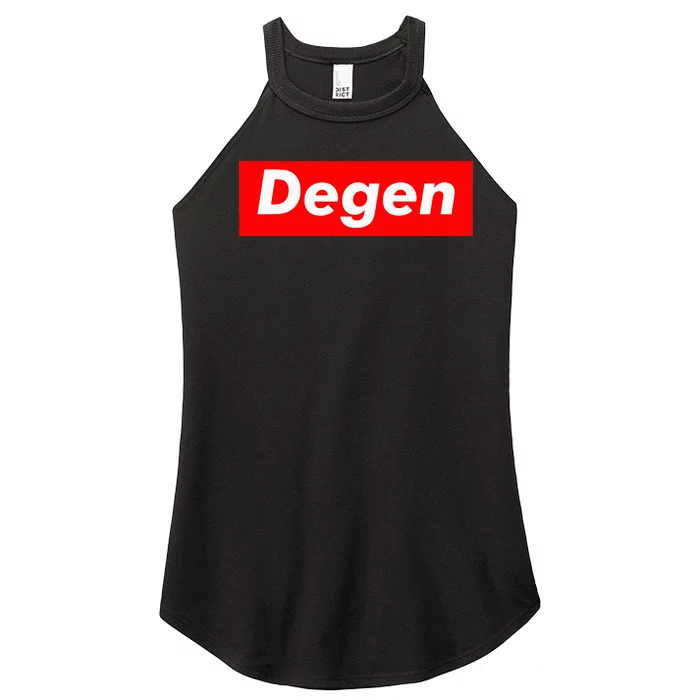 Cryptocurrency Day Trader Gifts Degen Crypto Women’s Perfect Tri Rocker Tank