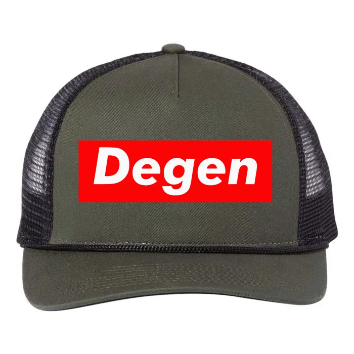 Cryptocurrency Day Trader Gifts Degen Crypto Retro Rope Trucker Hat Cap