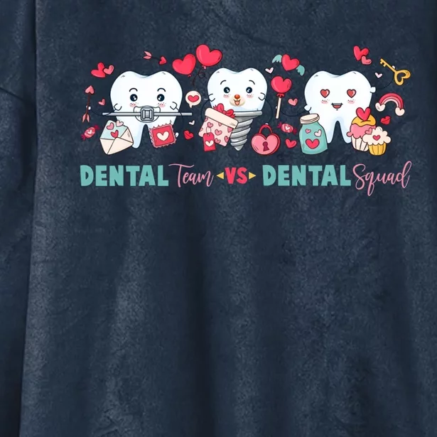 Cute Dental Team VS Dental Squad Hooded Wearable Blanket