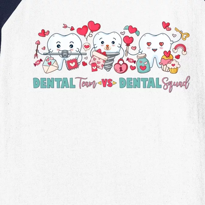 Cute Dental Team VS Dental Squad Baseball Sleeve Shirt