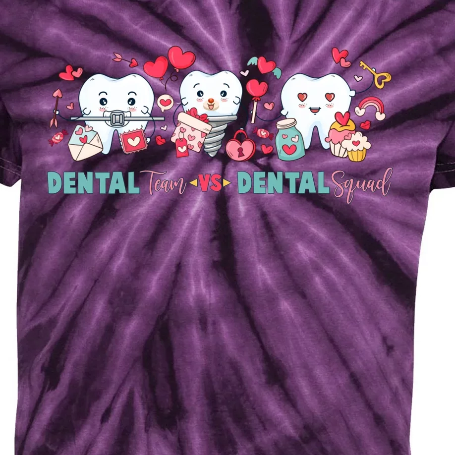 Cute Dental Team VS Dental Squad Kids Tie-Dye T-Shirt