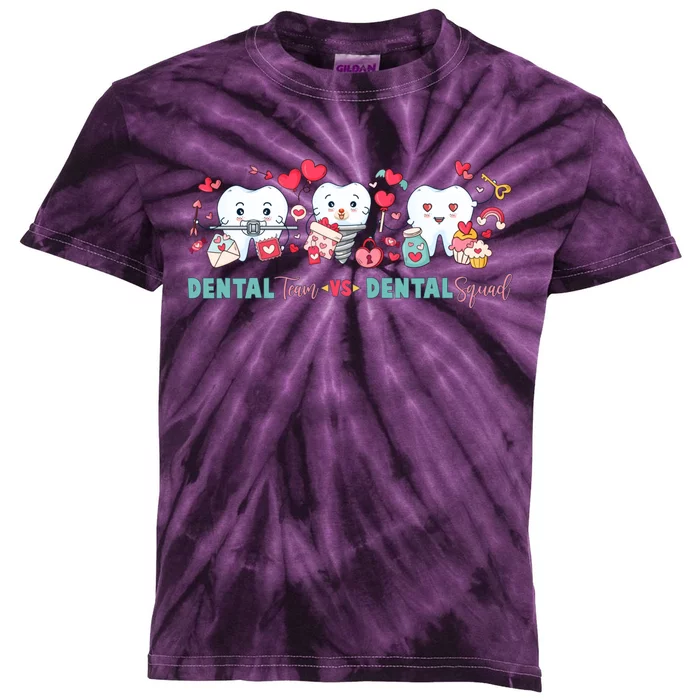 Cute Dental Team VS Dental Squad Kids Tie-Dye T-Shirt