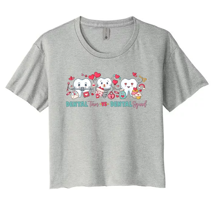 Cute Dental Team VS Dental Squad Women's Crop Top Tee