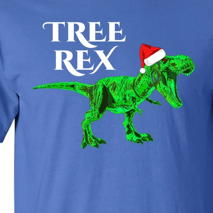 Christmas Dinosaur Tree Rex Funny Xmas Gift For Raptor Lover Gift Tall T-Shirt