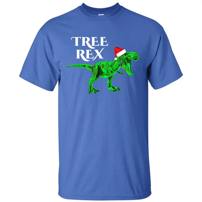 Christmas Dinosaur Tree Rex Funny Xmas Gift For Raptor Lover Gift Tall T-Shirt