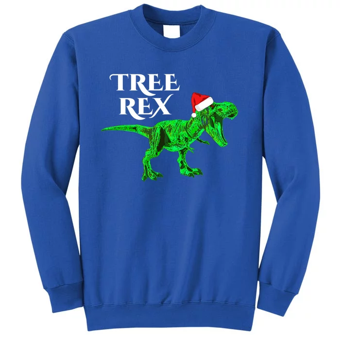 Christmas Dinosaur Tree Rex Funny Xmas Gift For Raptor Lover Gift Tall Sweatshirt