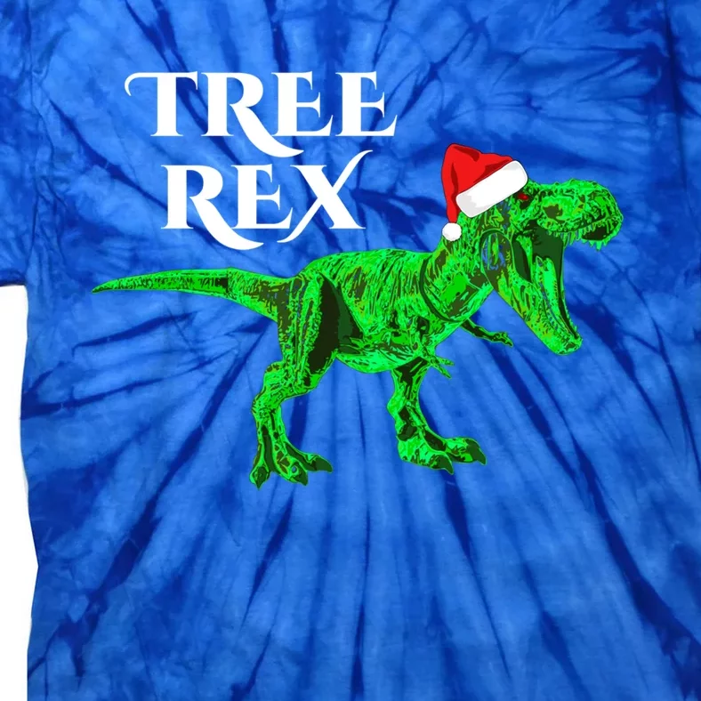 Christmas Dinosaur Tree Rex Funny Xmas Gift For Raptor Lover Gift Tie-Dye T-Shirt