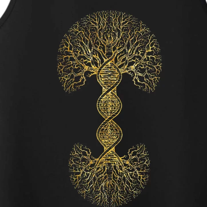 Cute DNA Tree Of Life Science Of Genetics Earth Day Genealogy Performance Tank