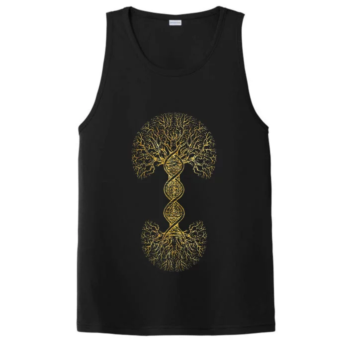 Cute DNA Tree Of Life Science Of Genetics Earth Day Genealogy Performance Tank