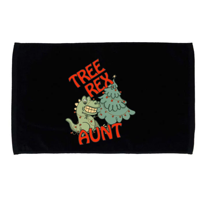 Christmas Dinosaur Tree Rex Aunt Pajamas Gift Microfiber Hand Towel