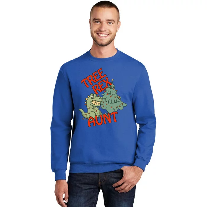 Christmas Dinosaur Tree Rex Aunt Pajamas Gift Tall Sweatshirt