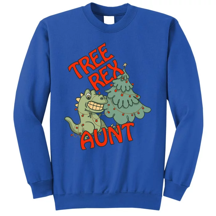 Christmas Dinosaur Tree Rex Aunt Pajamas Gift Tall Sweatshirt