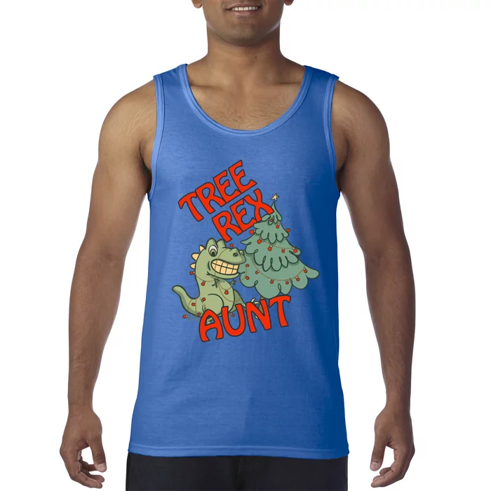 Christmas Dinosaur Tree Rex Aunt Pajamas Gift Tank Top