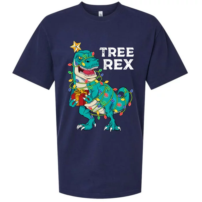 Christmas Dinosaur Tree Rex For Boy Pajamas Sueded Cloud Jersey T-Shirt