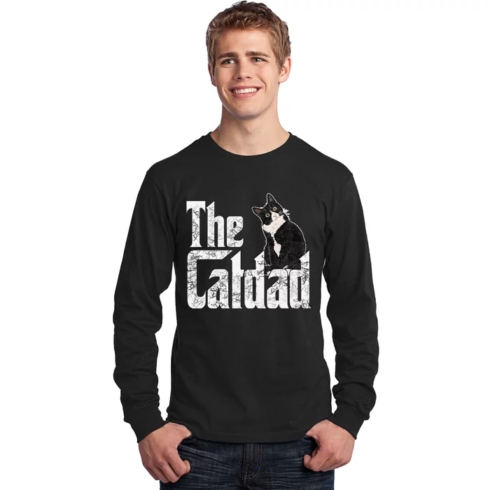 Cat Dad The Catfather Crazy Cat Father Daddy Long Sleeve Shirt