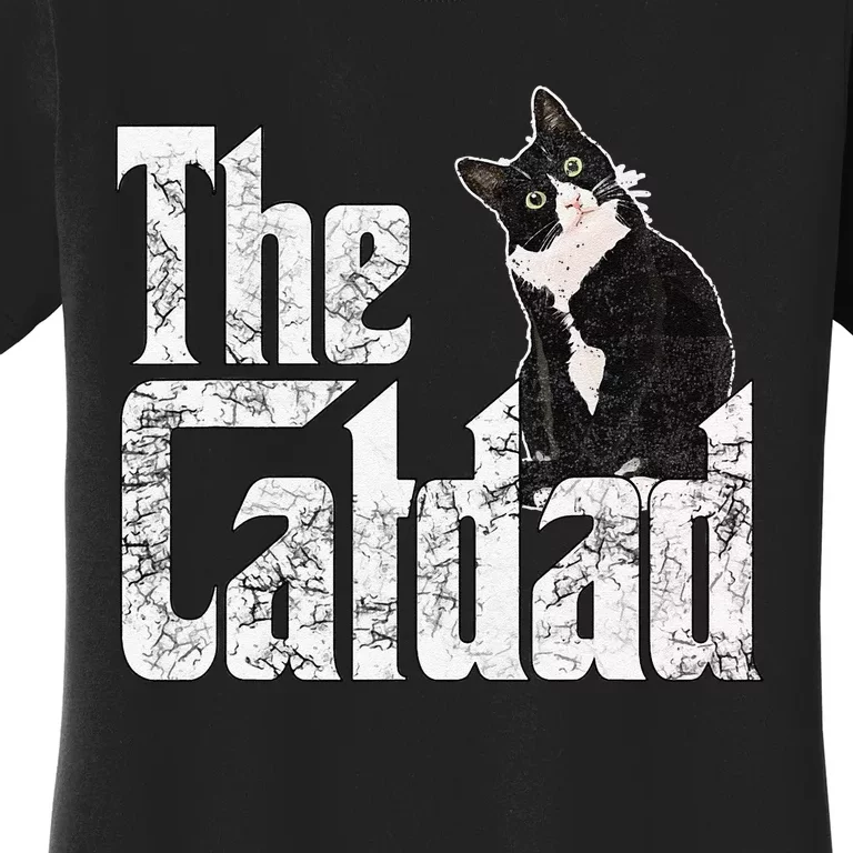 Cat Dad The Catfather Crazy Cat Father Daddy Women's T-Shirt