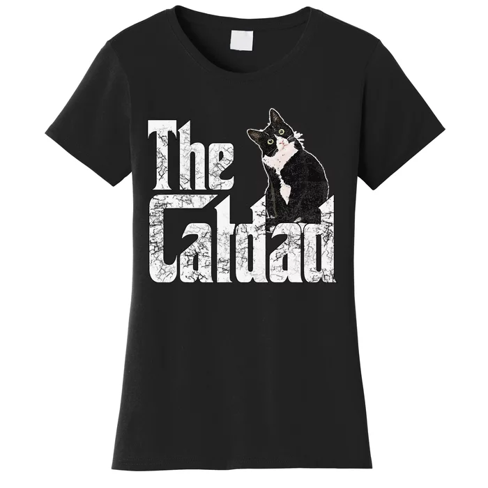 Cat Dad The Catfather Crazy Cat Father Daddy Women's T-Shirt