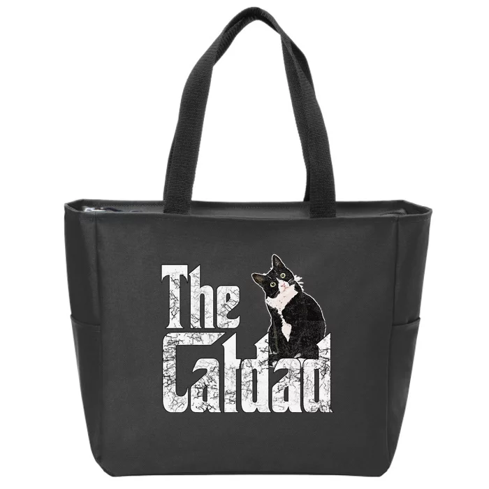 Cat Dad The Catfather Crazy Cat Father Daddy Zip Tote Bag