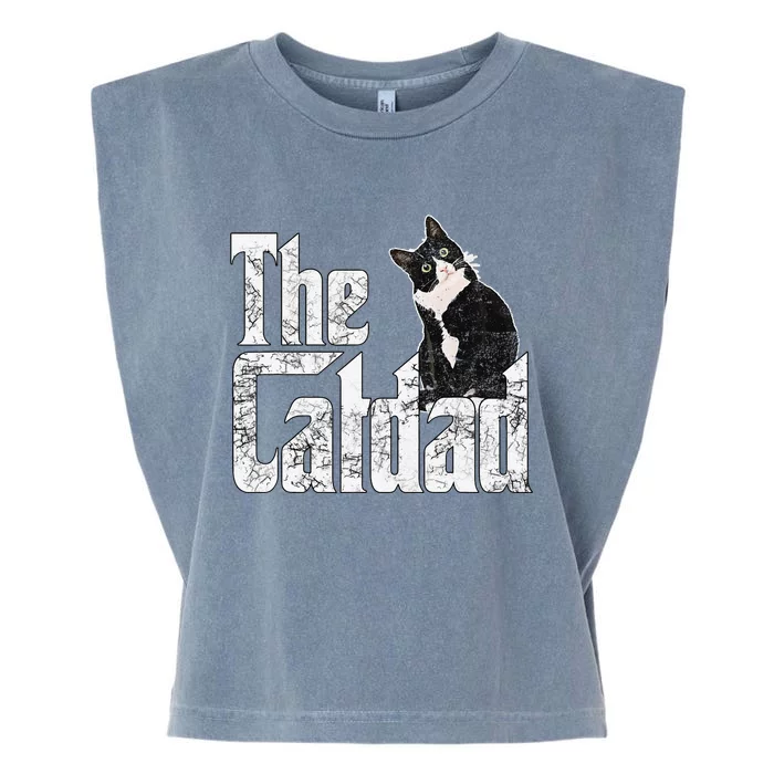 Cat Dad The Catfather Crazy Cat Father Daddy Garment-Dyed Women's Muscle Tee