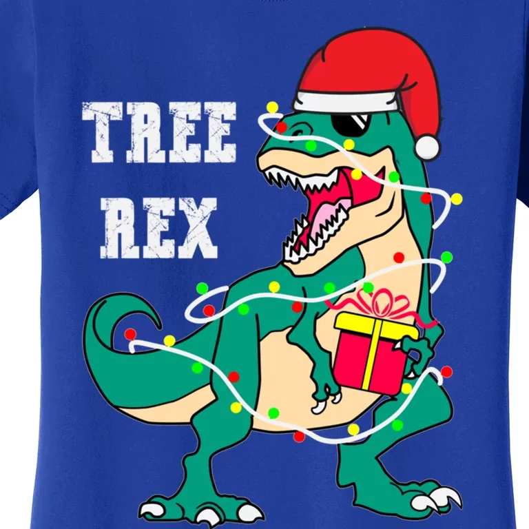 Christmas Dinosaur Tree Rex Cute Gift Women's T-Shirt