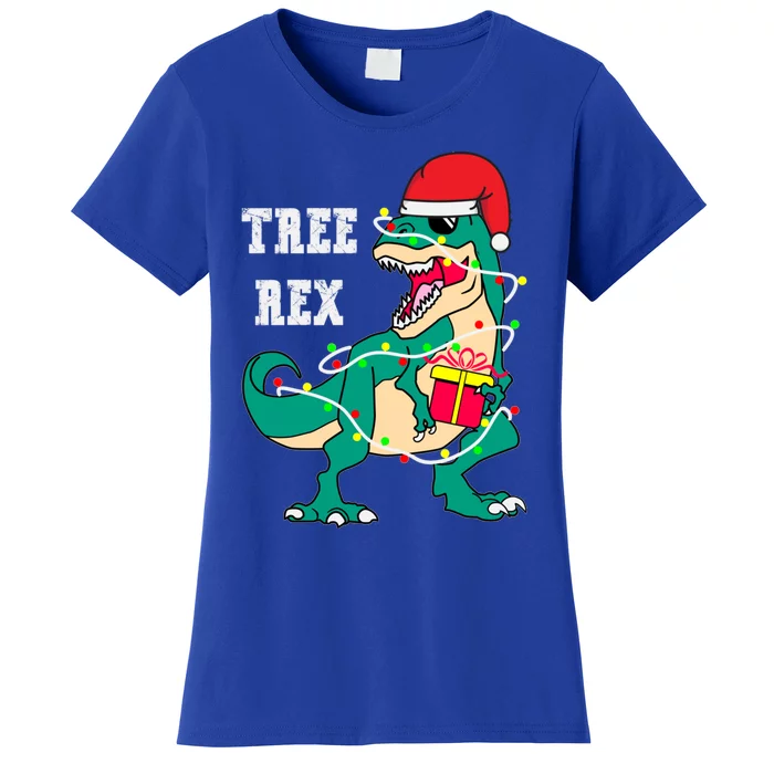 Christmas Dinosaur Tree Rex Cute Gift Women's T-Shirt