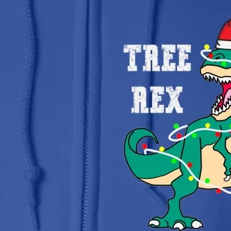 Christmas Dinosaur Tree Rex Cute Gift Full Zip Hoodie