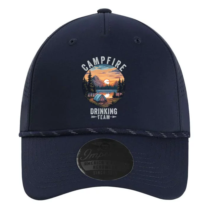 Campfire Drinking Team Outdoors Camp Fire Bonfire Nature Lover Funny Camping Performance The Dyno Cap