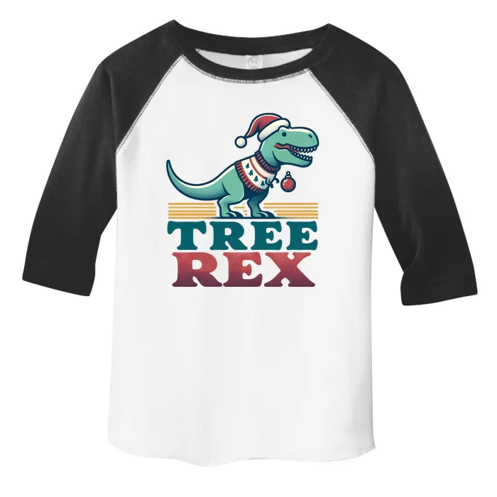 Christmas Dinosaur Tree Rex Retro Groovy Xmas Style Cute Gift Toddler Fine Jersey T-Shirt