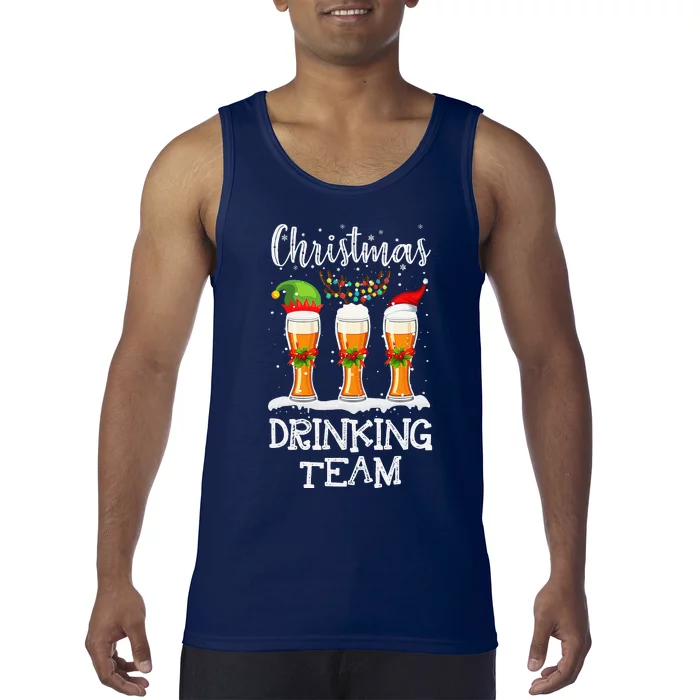 Christmas Drinking Team Holiday Season Xmas Beer Lover Tank Top