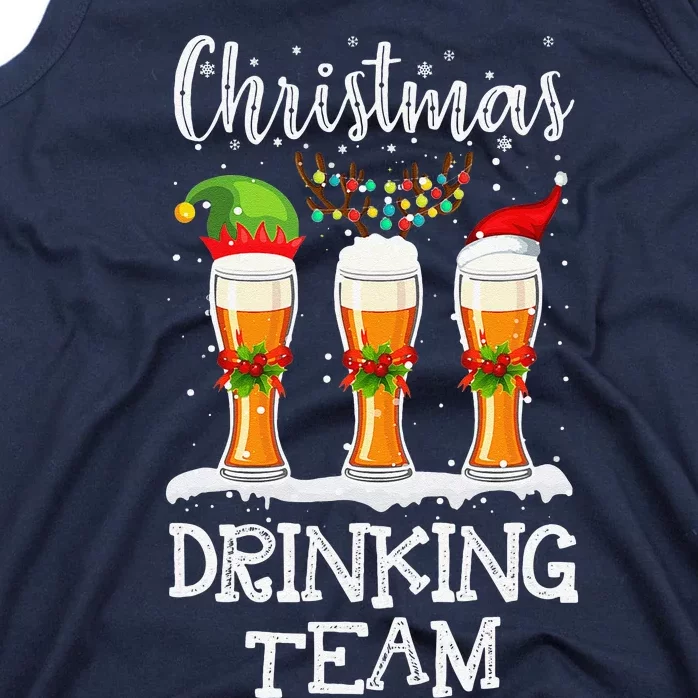 Christmas Drinking Team Holiday Season Xmas Beer Lover Tank Top