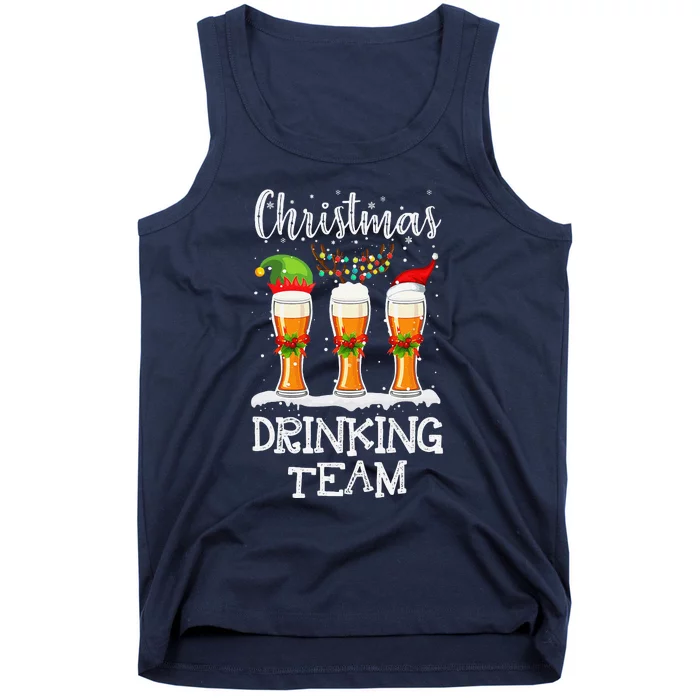 Christmas Drinking Team Holiday Season Xmas Beer Lover Tank Top