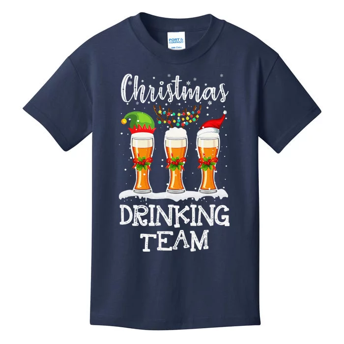 Christmas Drinking Team Holiday Season Xmas Beer Lover Kids T-Shirt