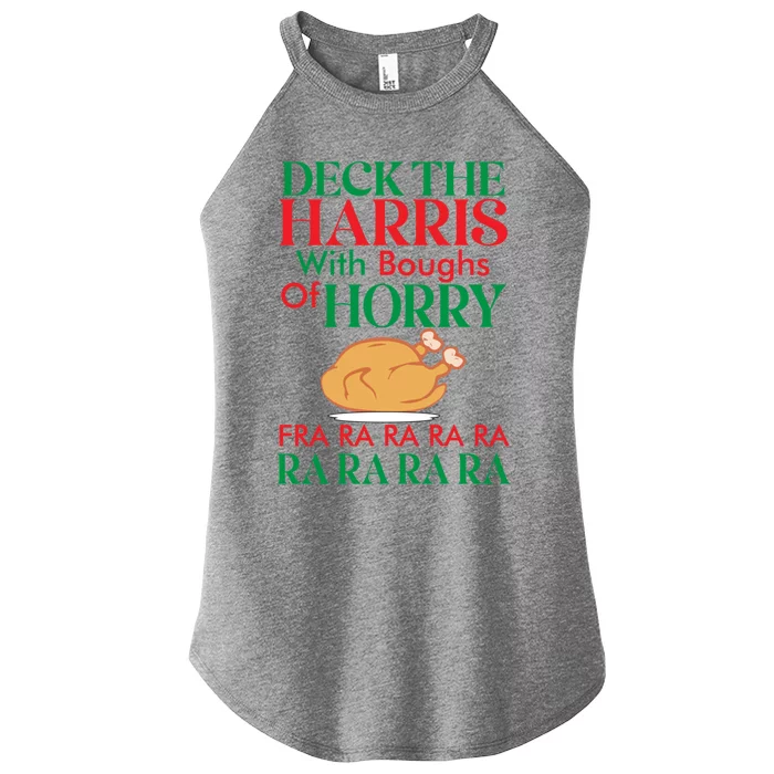 Christmas Deck The Harrs Fra Ra Ra Funny Turkey Gift Women’s Perfect Tri Rocker Tank