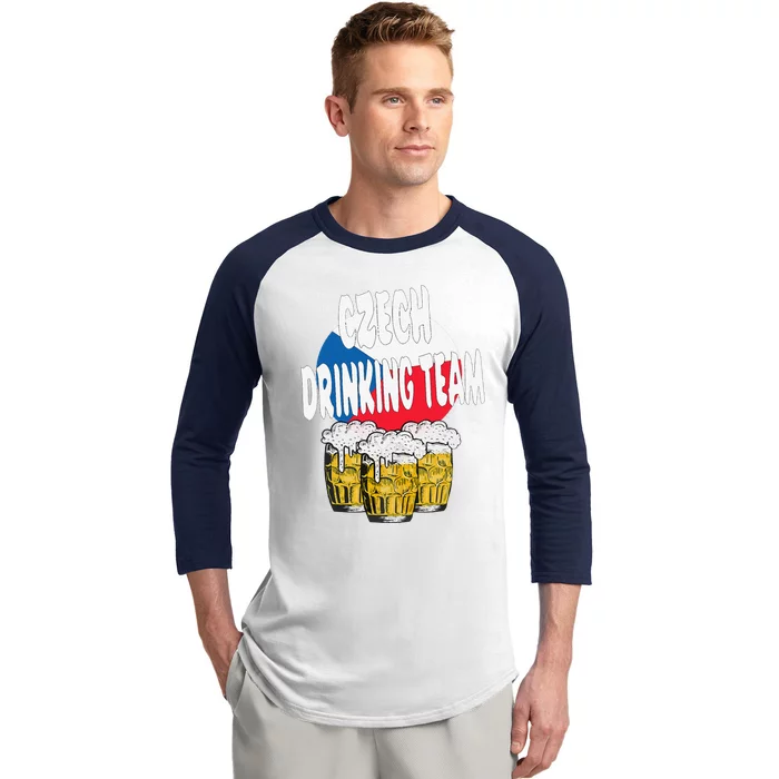 Czech Drinking Team Baseball Sleeve Shirt