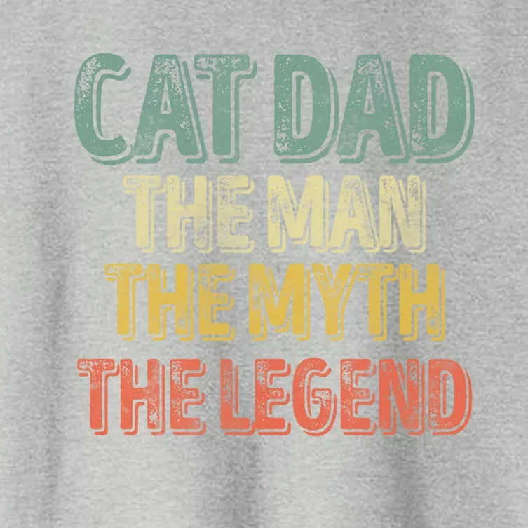 Cat Dad The The Myth The Legend Great Gift FatherS Day Gift Women's Crop Top Tee