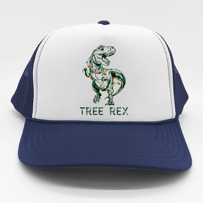 Christmas Dinosaur Tree Rex Pajamas Meaningful Gift Trucker Hat