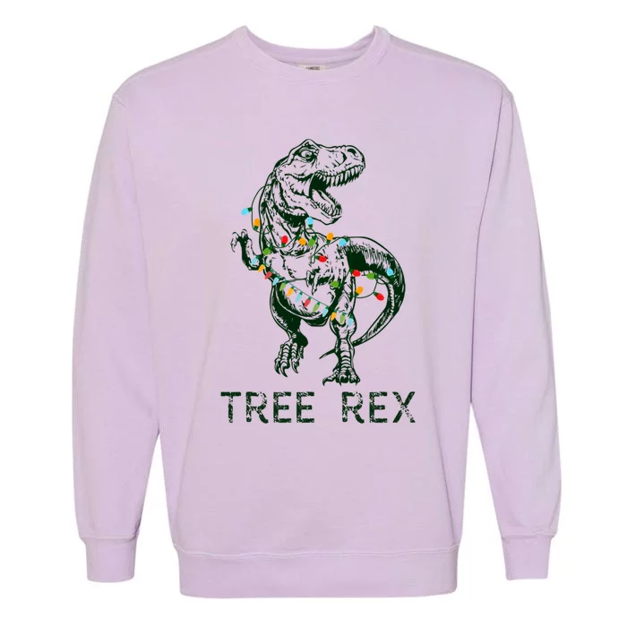 Christmas Dinosaur Tree Rex Pajamas Meaningful Gift Garment-Dyed Sweatshirt