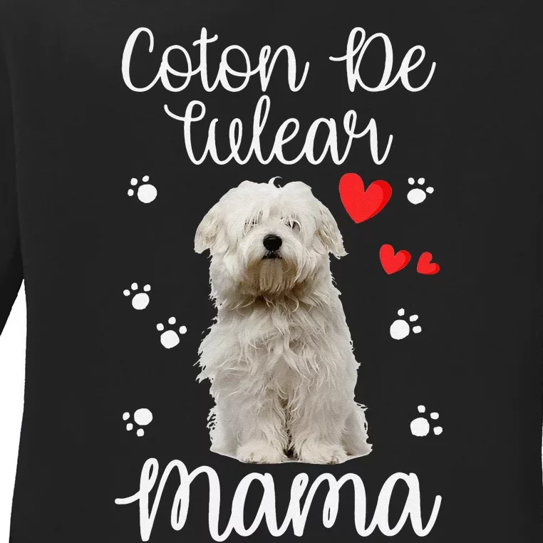 Coton De Tulear Mom Cute Puppy Dog Lovers Gifts Ladies Long Sleeve Shirt