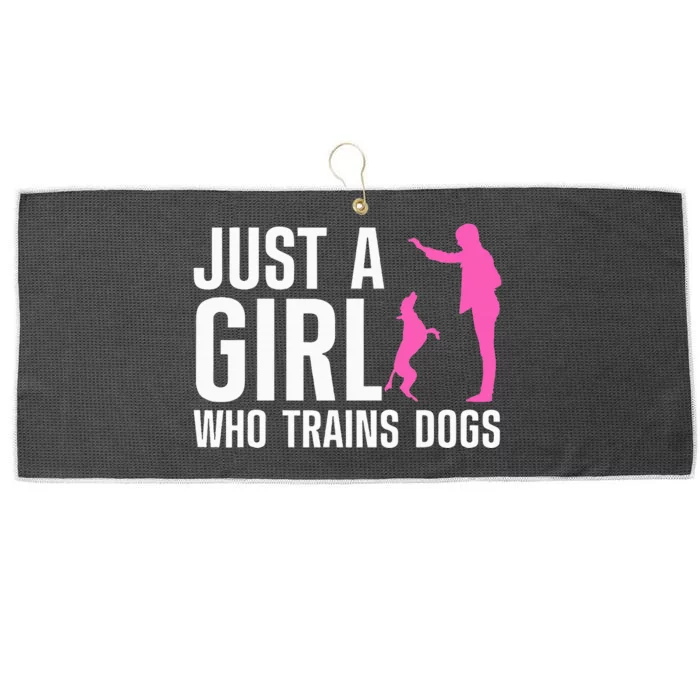 Cute Dog Trainer Training Dog Lover Owner Large Microfiber Waffle Golf Towel