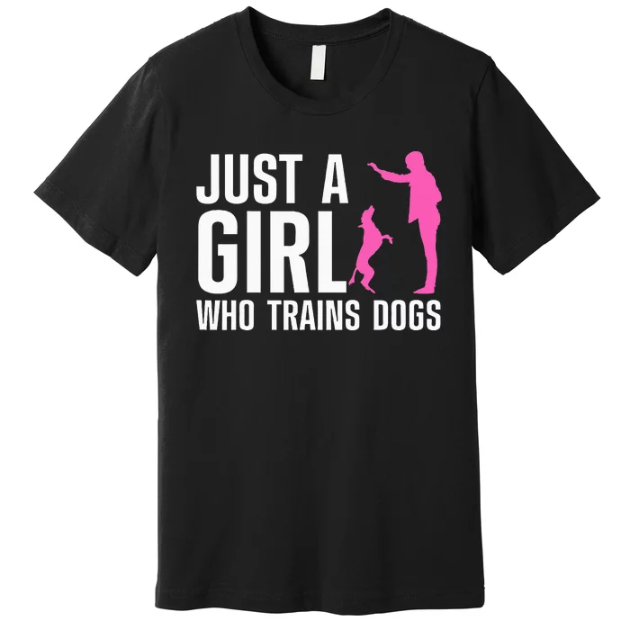 Cute Dog Trainer Training Dog Lover Owner Premium T-Shirt