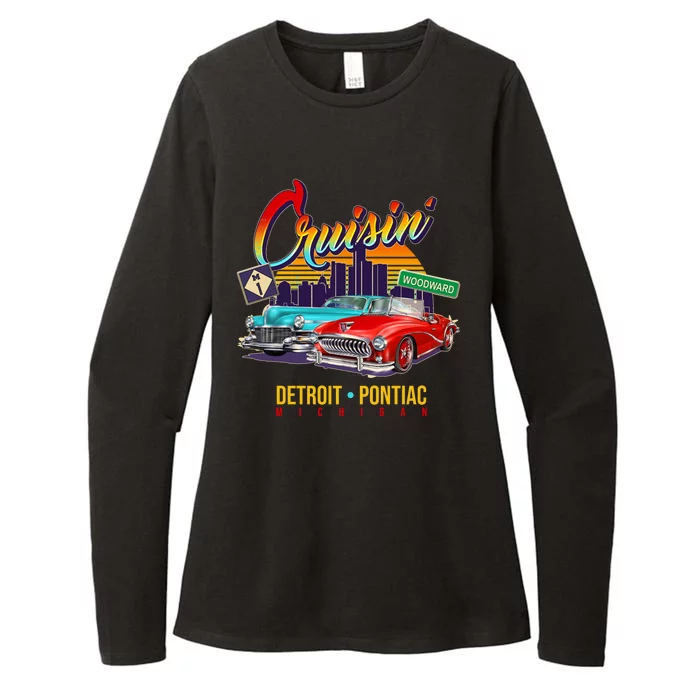 Cruisin Detroit To Pontiac Clasic Cars Womens CVC Long Sleeve Shirt