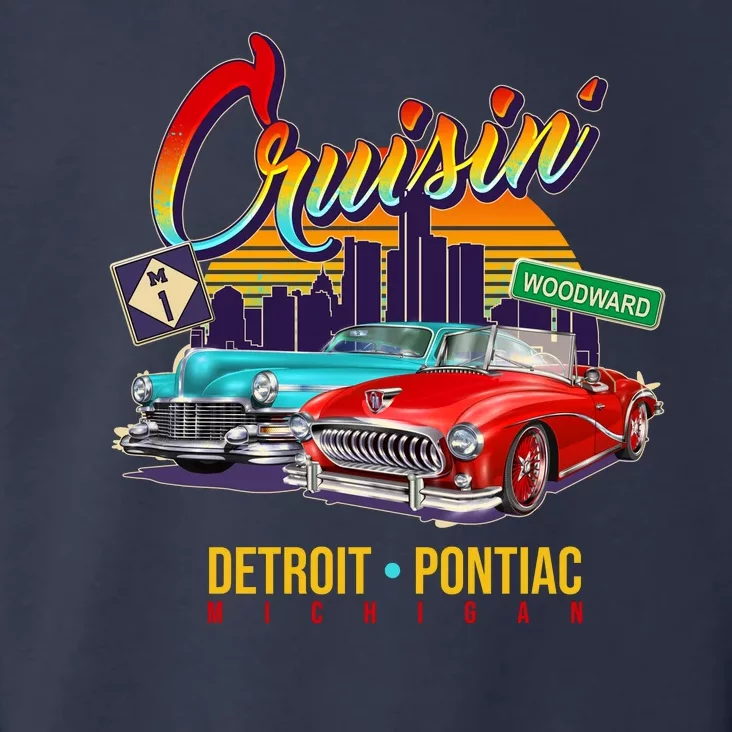 Cruisin Detroit To Pontiac Clasic Cars Toddler Hoodie