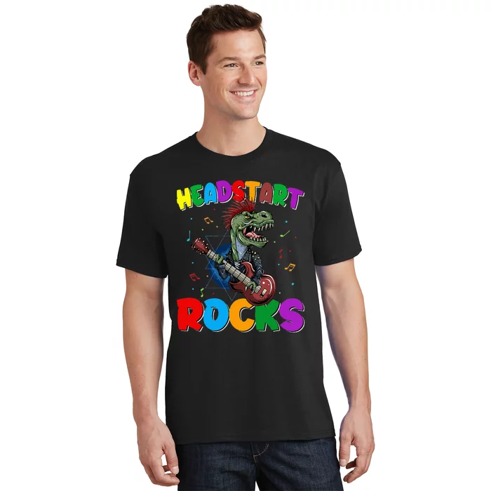 Cool Dinosaur Trex Headstart Rocks Back To School Gift T-Shirt